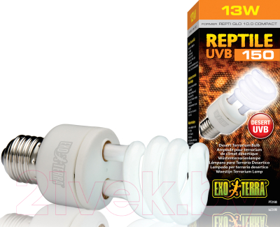 Лампа для террариума Exo Terra Reptile UVB150 Former UVB10.0 Compact 13 W PT2188 / H221887