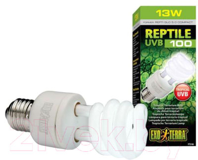Лампа для террариума Exo Terra Reptile UVB100 Former UVB5.0 Compact 13 W PT2186 / H221863