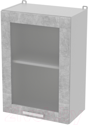 Шкаф навесной для кухни Интерлиния Компо ВШ50ст-720-1дв (бетон)