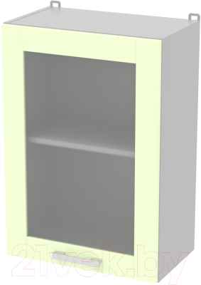 Шкаф навесной для кухни Интерлиния Компо ВШ50ст-720-1дв (салатовый)