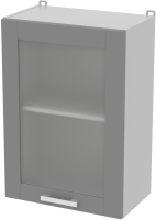 Шкаф навесной для кухни Интерлиния Компо ВШ50ст-720-1дв (серебристый) - 