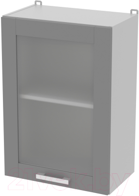 Шкаф навесной для кухни Интерлиния Компо ВШ50ст-720-1дв (серебристый)