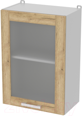 Шкаф навесной для кухни Интерлиния Компо ВШ50ст-720-1дв (дуб золотой)