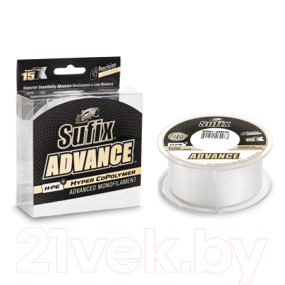 Леска монофильная Sufix Advance 0.33мм / SAV33C150 (150м, прозрачный)