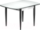 Обеденный стол Васанти Плюс БРФ 120/152x80/1Р (черный/белый) - 