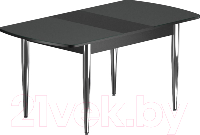 Обеденный стол Васанти Плюс БРФ 110/142x70/1Р (хром/черный)