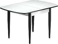 Обеденный стол Васанти Плюс БРФ 110/142x70/1Р (черный/белый) - 