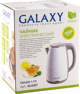 Электрочайник Galaxy GL 0307 (белый)