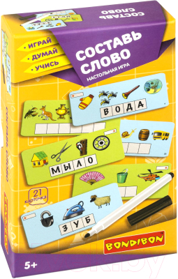 

Развивающая игра Bondibon, Составь слово / ВВ5174