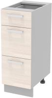 Шкаф-стол кухонный Интерлиния Компо НШ30рш3 1м+2б (вудлайн кремовый) - 