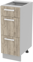 Шкаф-стол кухонный Интерлиния Компо НШ30рш3 1м+2б (дуб серый) - 