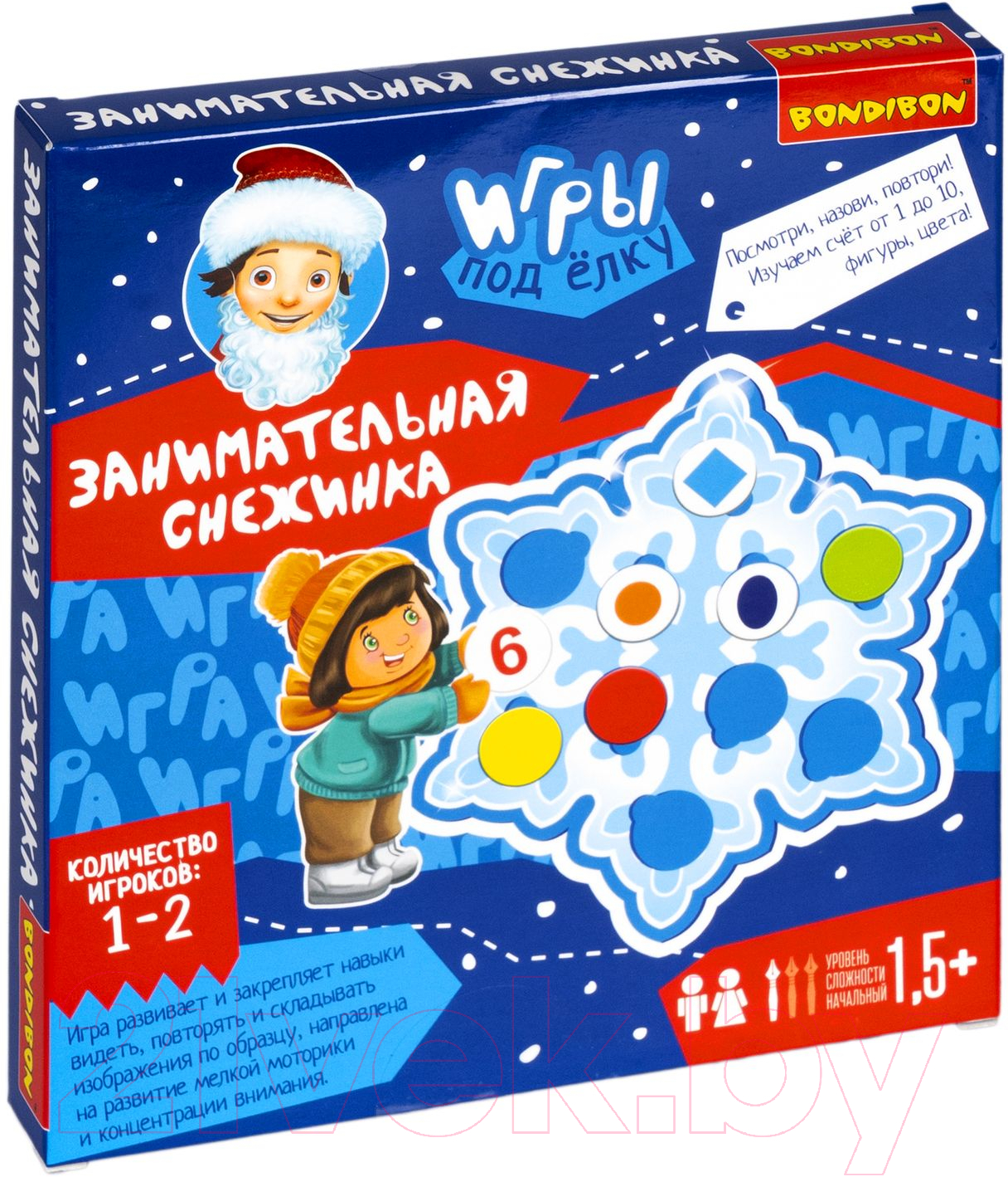 Развивающая игра Bondibon Занимательная снежинка / ВВ5114 — фото 1