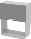 Шкаф навесной для кухни Интерлиния Компо ВШ60-720-1дг МП (серебристый) - 