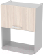 Шкаф навесной для кухни Интерлиния Компо ВШ60-720-1дг МП (ясень шимо светлый) - 