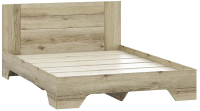 Двуспальная кровать Астрид Мебель Квадро-10 160x200 / ЦРК.КВД.10 (дуб делано светлый) - 