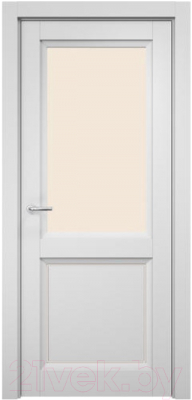 Дверь межкомнатная MDF Techno Stefany 4013 40x200 (белый/лакобель кремовый)