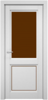 Дверь межкомнатная MDF Techno Stefany 4013 50x200 (белый/лакобель коричневый) - 