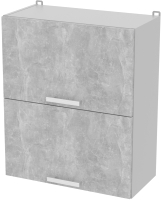 Шкаф навесной для кухни Интерлиния Компо ВШ60-720-2дг (бетон) - 