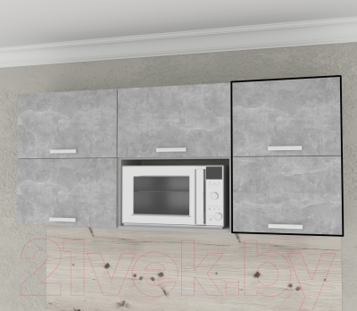 Шкаф навесной для кухни Интерлиния Компо ВШ60-720-2дг (бетон)