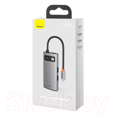 USB-хаб Baseus Metal Gleam Series / CAHUB-CY0G (серый)