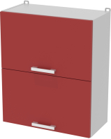 Шкаф навесной для кухни Интерлиния Компо ВШ60-720-2дг (красный) - 