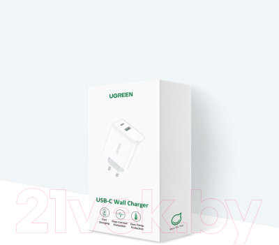 Зарядное устройство сетевое Ugreen CD170 / 60468 (белый)