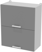 Шкаф навесной для кухни Интерлиния Компо ВШ60-720-2дг (серебристый) - 