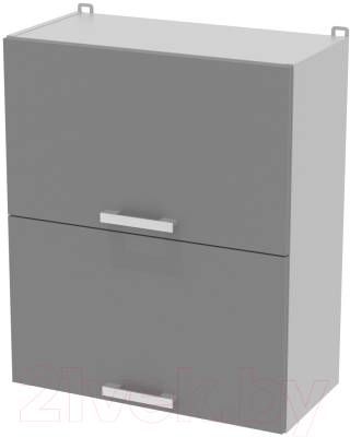 Шкаф навесной для кухни Интерлиния Компо ВШ60-720-2дг (серебристый)