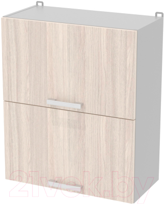 Шкаф навесной для кухни Интерлиния Компо ВШ60-720-2дг (ясень шимо светлый)