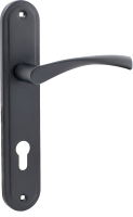 Ручка дверная Аллюр 103-1 85мм BL (черный) - 