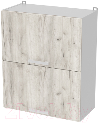 Шкаф навесной для кухни Интерлиния Компо ВШ60-720-2дг (дуб белый)