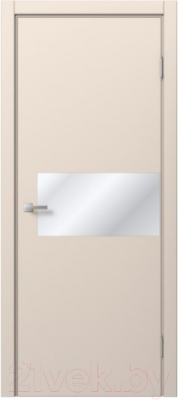 Дверь межкомнатная MDF Techno Stefany 5002 40x200 (RAL 1013/зеркало)