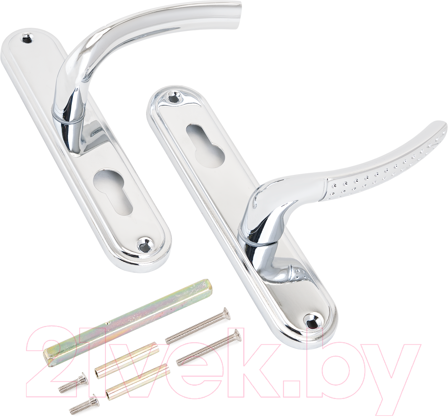 Ручка дверная Аллюр 132-1 85мм CP (хром) — фото 2