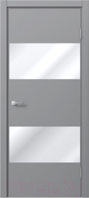 Дверь межкомнатная MDF Techno Stefany 5003 90x200 (RAL 7040/зеркало)