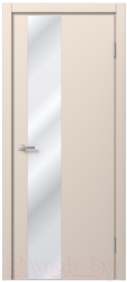 Дверь межкомнатная MDF Techno Stefany 5005 40x200 (RAL 1013/зеркало)