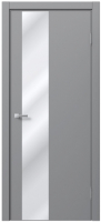 Дверь межкомнатная MDF Techno Stefany 5005 60x200 (RAL 7040/зеркало) - 