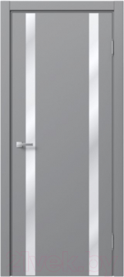 Дверь межкомнатная MDF Techno Stefany 5006 40x200 (RAL 7040/зеркало)