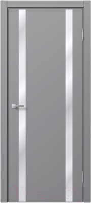 Дверь межкомнатная MDF Techno Stefany 5006 60x200 (RAL 7040/зеркало)