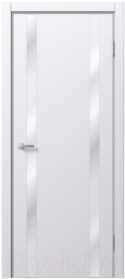 Дверь межкомнатная MDF Techno Stefany 5006 80x200 (белый/зеркало)