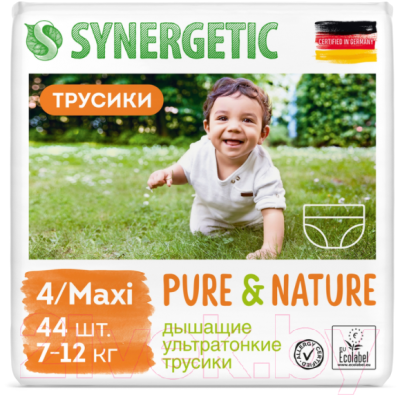 

Подгузники-трусики детские Synergetic, Pure&Nature 4 Maxi