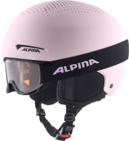 Шлем горнолыжный Alpina Sports 2021-22 Zupo Set + Piney / A9239-60 (р-р 51-55, светло-розовый) - 