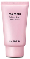 Крем солнцезащитный The Saem Eco Earth Pink Sun Cream EX (50мл) - 
