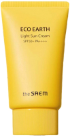 Крем солнцезащитный The Saem Eco Earth Light Sun Cream SPF 50+ PA++++ (50мл) - 