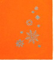 Килт для бани Гранд-Стиль Снежинки / 7064600 (80x150, оранжевый) - 