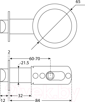 Ручка дверная Аллюр 5560 BK CP (хром)