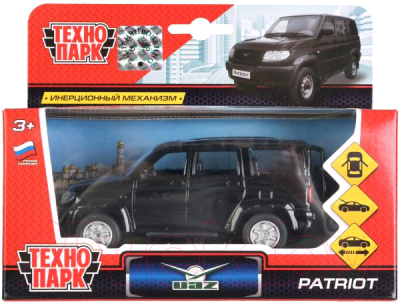 Автомобиль игрушечный Технопарк UAZ Patriot / SB-17-81-UP1-WB (черный)