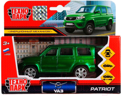 Автомобиль игрушечный Технопарк UAZ Patriot / SB-17-81-UP4-WB (зеленый)