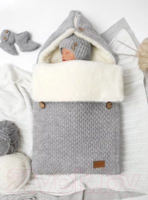 Конверт детский Amarobaby Pure Love Wool / AB20-PLW6003/11 (серый)