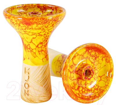 Чаша для кальяна Moon Hookah Phunnel Marble Orange Red / AHR01838