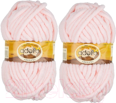 Набор пряжи для вязания Adelia Dolly 100г 40м (светло-розовый, 2 мотка)
